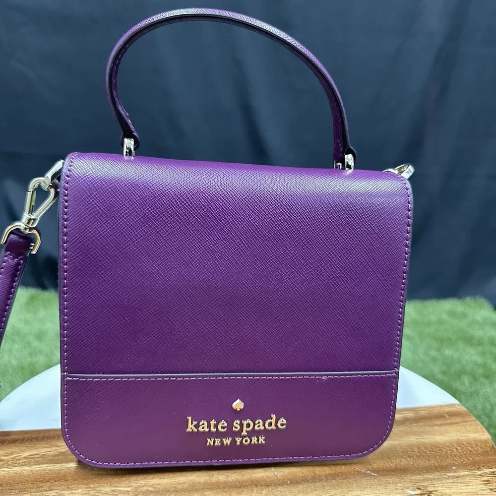Kate Spade Staci Square Crossbody‎ Plum Pie